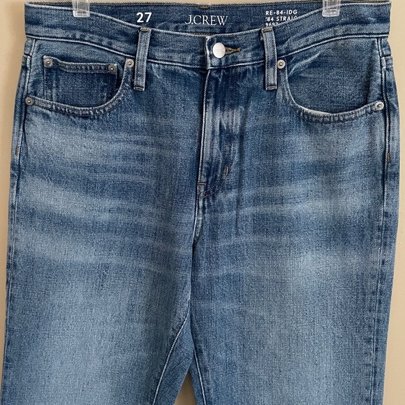J. Crew Mid-Rise Straight Jeans Women's Size 27 in 1984 Rigid Cecilia Wash CC632 - Picture 7 of 12
